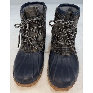 Women’s 8.5 M Portland Boot Co Waterproof Boots Blue Duck Boots- EUC